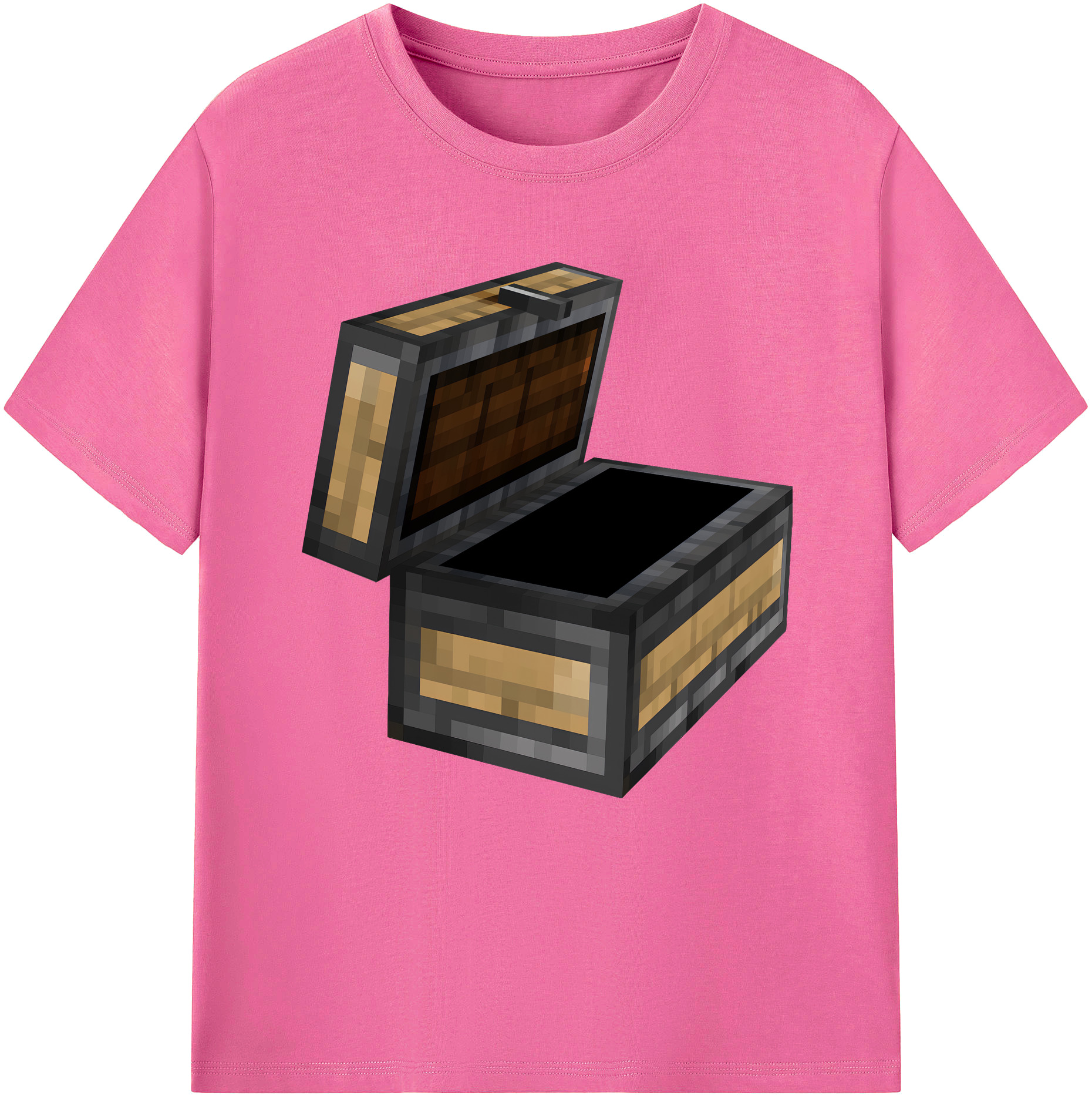 （画像用） マインクラフト ブロックの世界 Minecraft MC Block world レディースカジュアルプリントTシャツ（綿100％）